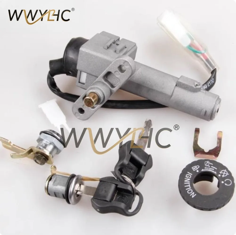 Motorcycle Electric Door Lock Set Lock Key Ignition Switch Lock For 14 125 / 50 / 200 XS125T-16A
