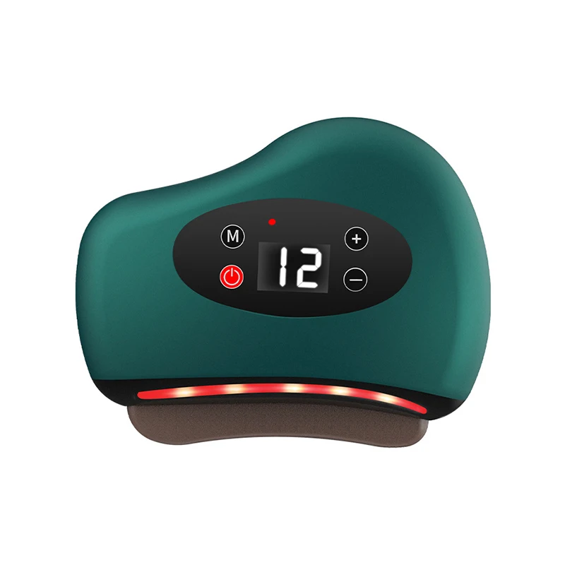 1 ชิ้นไฟฟ้า Guasha นวดหินร้อนความร้อนการสั่นสะเทือนขูด Board คอกลับนวดหน้าผิวริ้วรอย Lift เครื่องมือแบบพกพา