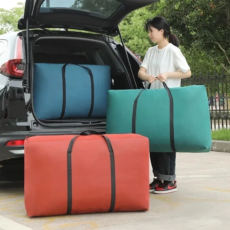 Foldable Quilt Storage Bag Oversized Thickened Anti-splashing Luggage Packing Bag Reusable Large Capacity Moving Duffel Bag