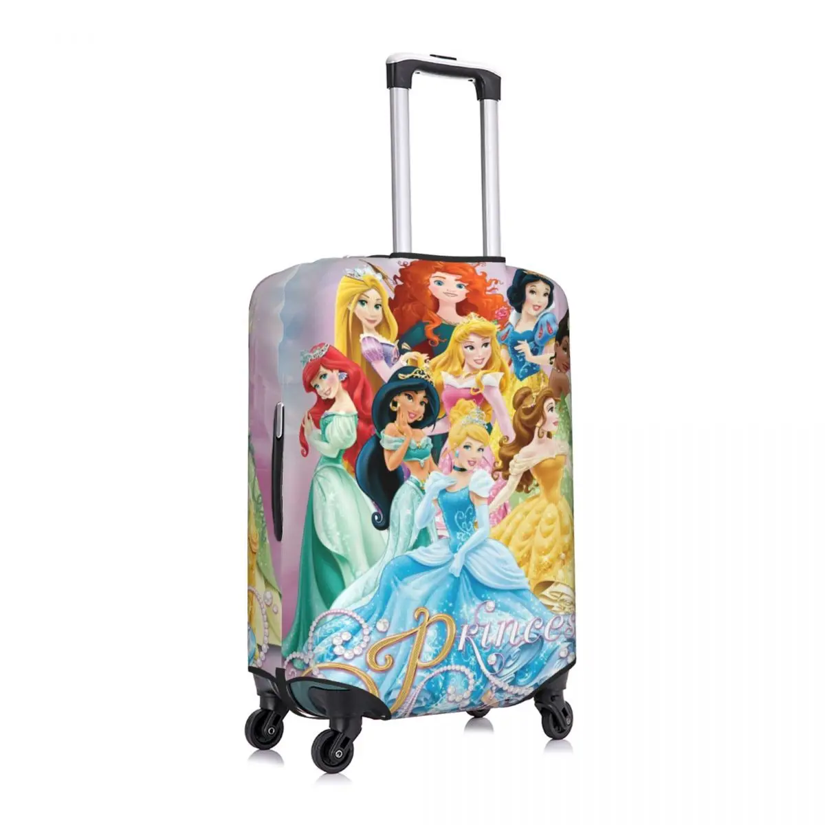 مخصص الأميرة السفر الأمتعة غطاء مرونة رائعتين الكلاسيكية أنيمي الكرتون غطاء حقيبة حامي صالح 18-32 بوصة #2