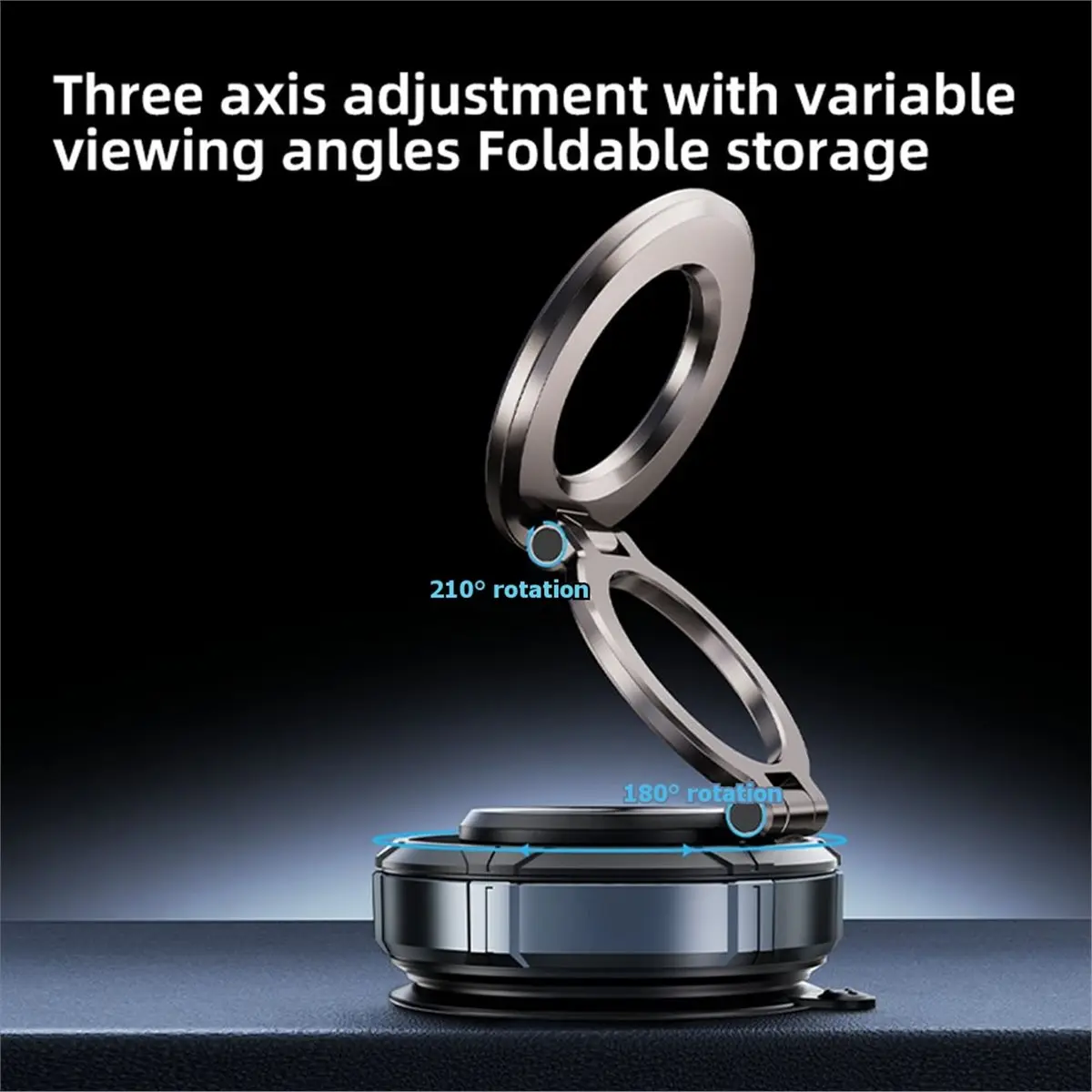 L73A NEW Car Mount Vacuum Magnetic Holder Foldable Strong Suction Stand Cell Phone Holders for Car Home Travel