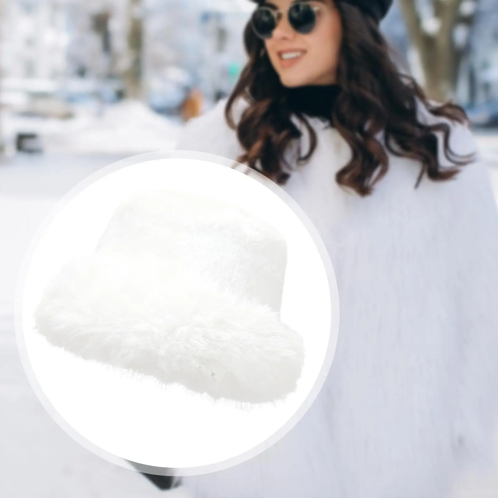 Sombrero de cubo de invierno, sombrero de nieve esponjoso para viajes, mujeres, niñas, senderismo