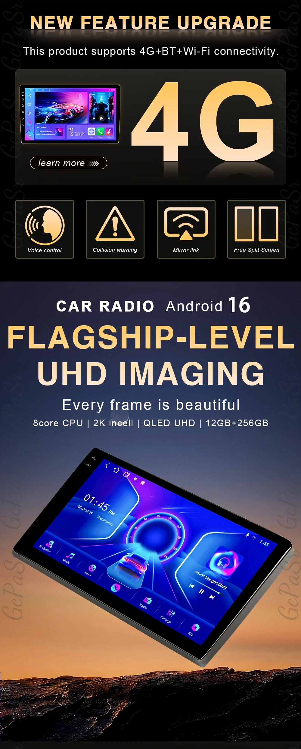 Android 16 Car Radio Carplay For Toyota Prius 3 XW30 2009 2010 2011- 2015 Multimedia Player 2k Touch Screen Wireless DVD Stereo