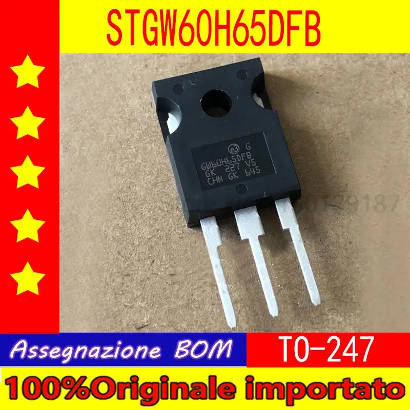 

10pcs/lot STGW60H65DFB GW60H65DFB TO-247 IGBT tube 650V 80A