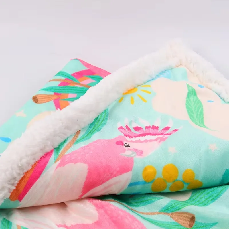 Wholesale Breathable Mesh Soft Pet Dog Blanket Custom Logo High Quality Plush Sherpa Fleece Lamb Puppy Dog Blanket view 3