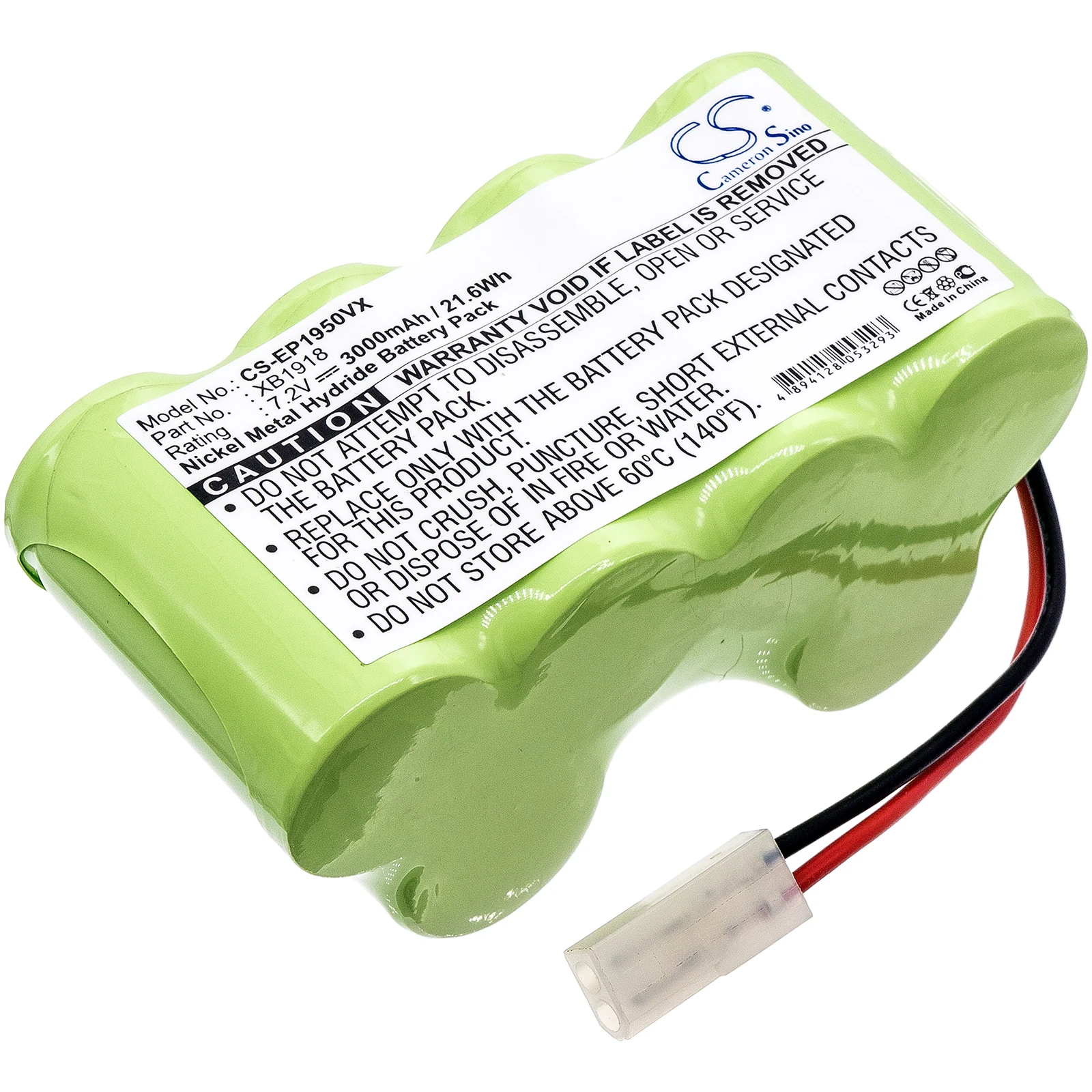 7.2V 3000mAh Vacuum Cleaner Battery XB1918 XB1918FRS for Euro Pro/Shark V1950 V1917 VX3 XB1918 APL1172M EU-36120 V1950C V1900
