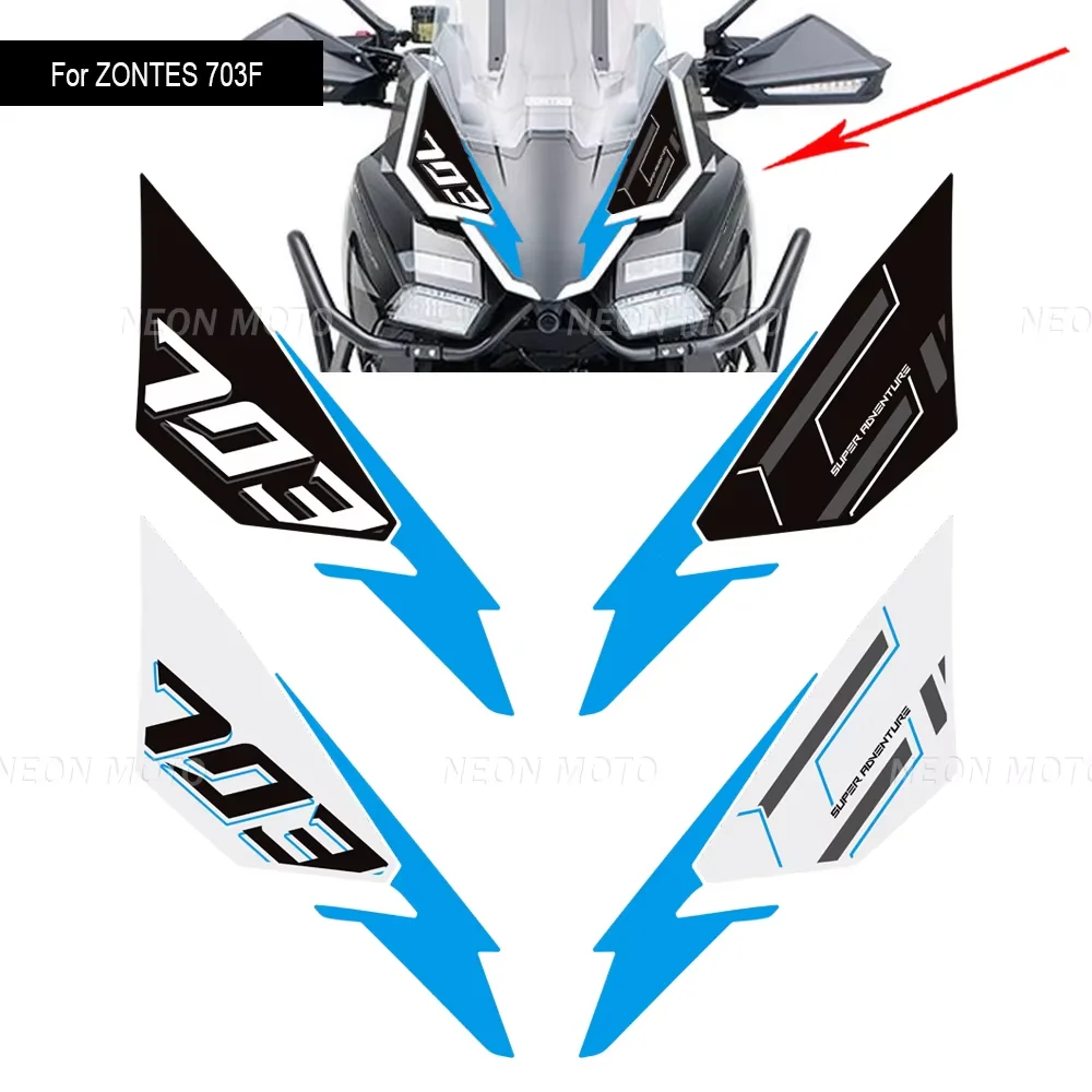 Motorcycle Head Front Fairing Sticker Protection Scooter Waterproof Decortion Decal For Zontes ZT703-F ZT-703F ZT 703F 2024-2026 4