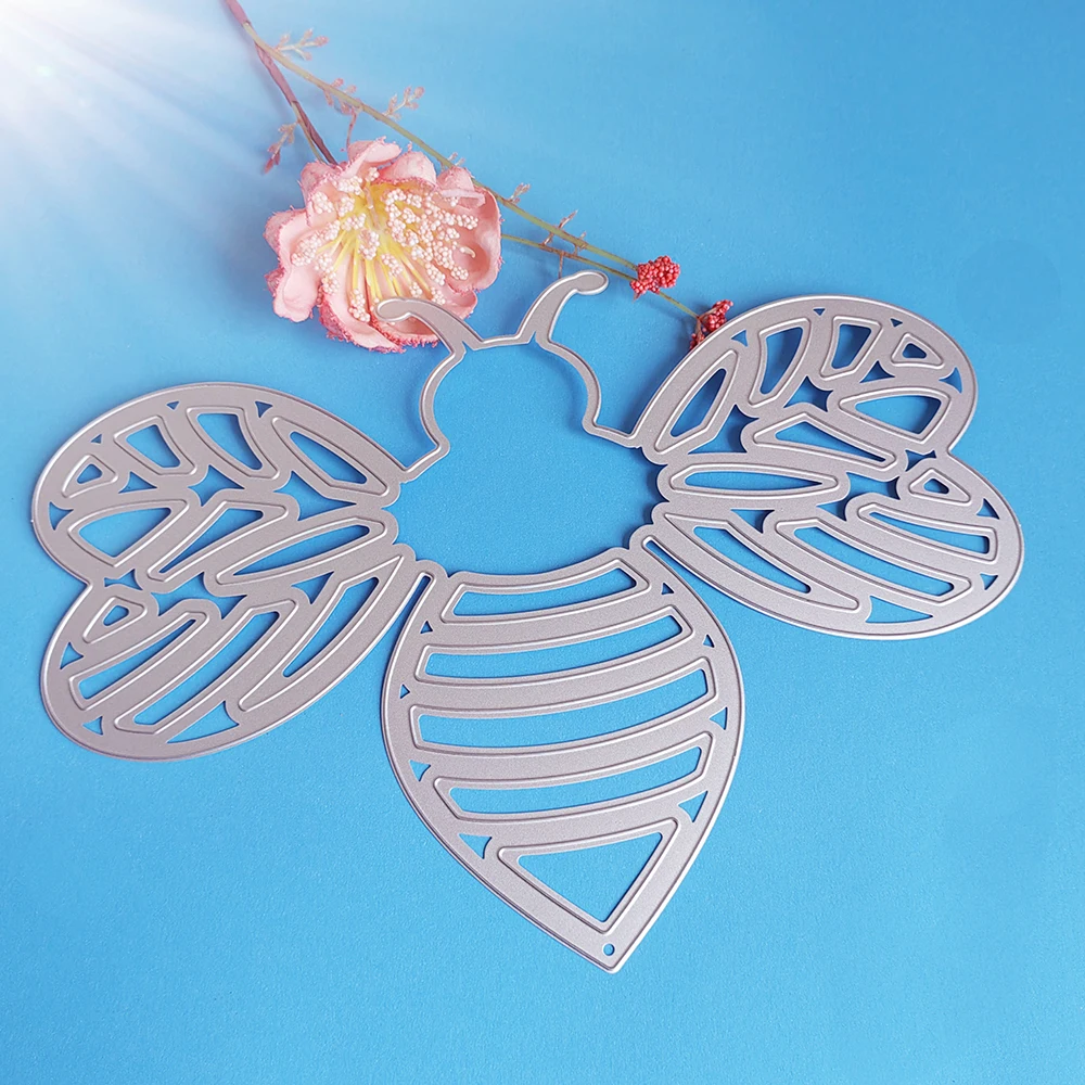 beautiful large bee cutting dies for English letters, scrapbooks, reliefs craft stamps, photo album puzzl