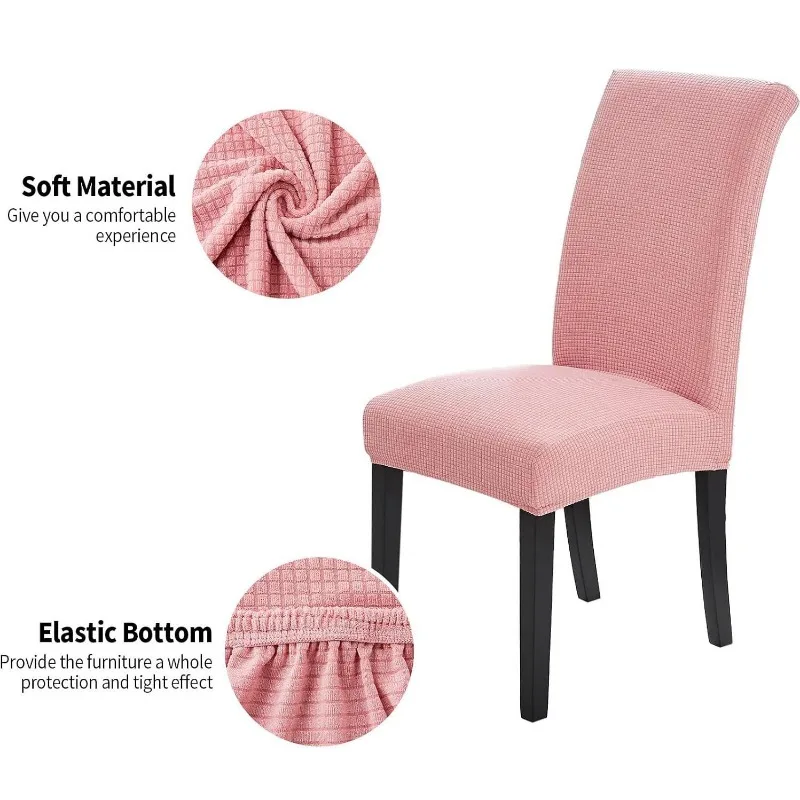 Chair Covers for Dining Room Set of 6 Dining Chair Slipcovers Stretch Seat Protector Washable Parsons