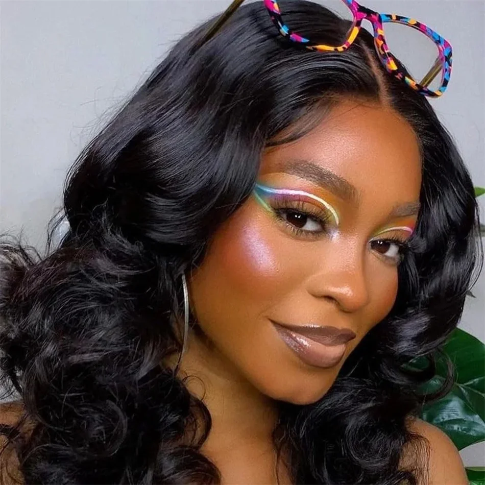 

180% Density Short Bob Body Wave Lace Frontal Wig 14 16 Inch 13x4 Closure Water Wave Human Hair Wigs Brazilian Remy For Women