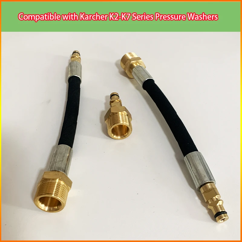 High Pressure Washer Hose Connector, M22 External Thread Quick Plug Solid Brass Fitting for Karcher K2 K3 K4 K5 K6 K7 Washers
