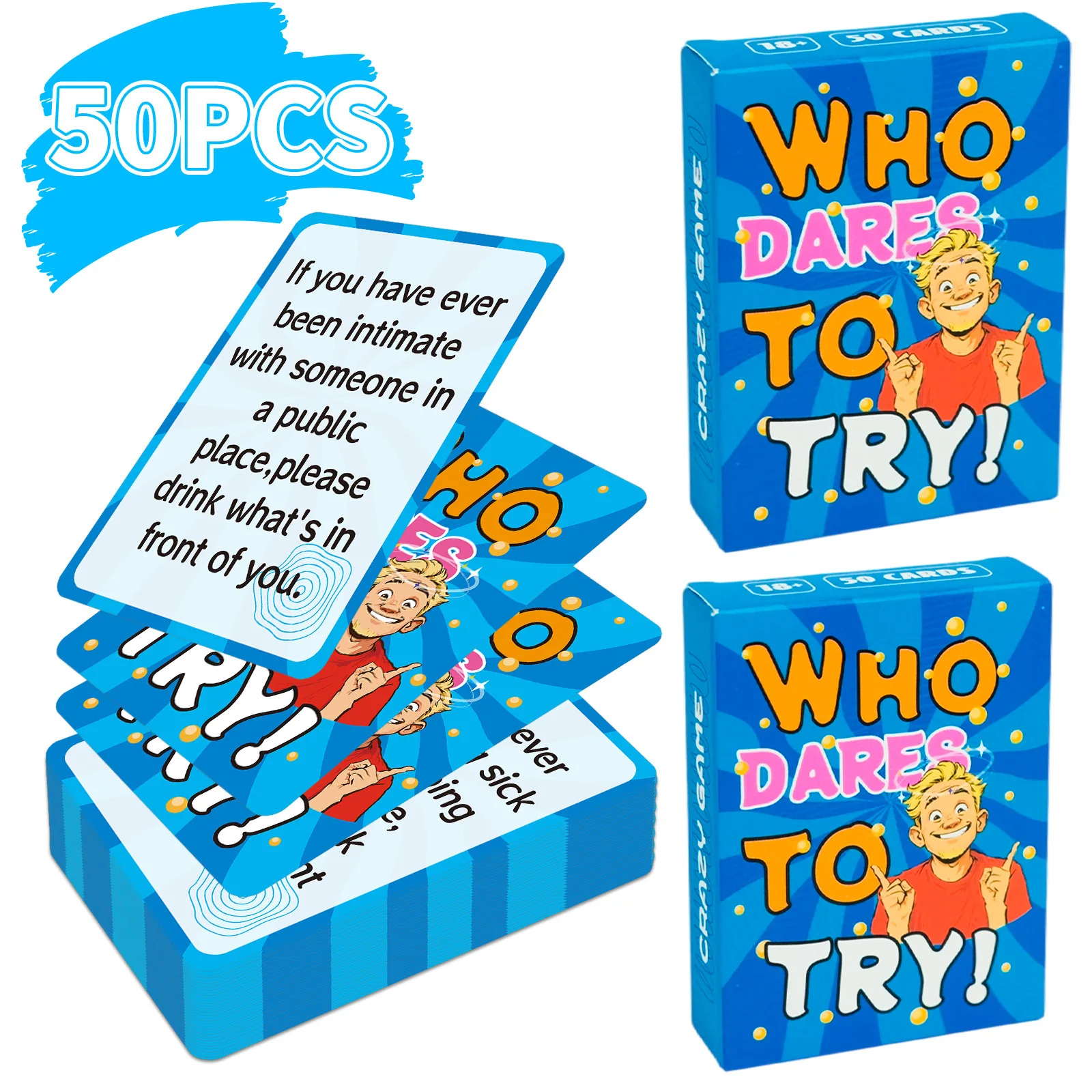 Party Games Adults Drinking - 50PCS Party Card Game-WHO DARE TO