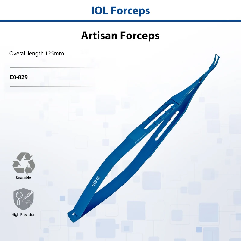 Titanium Artisan Implantation Forceps Ophthalmic Microsurgical Eye Instrument For IOL Lens Implant
