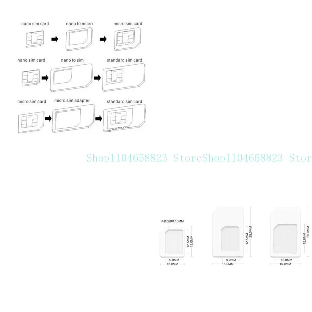 652f 4 en 1 pour carte à Micro à CARTS CARTTER CONVERTER