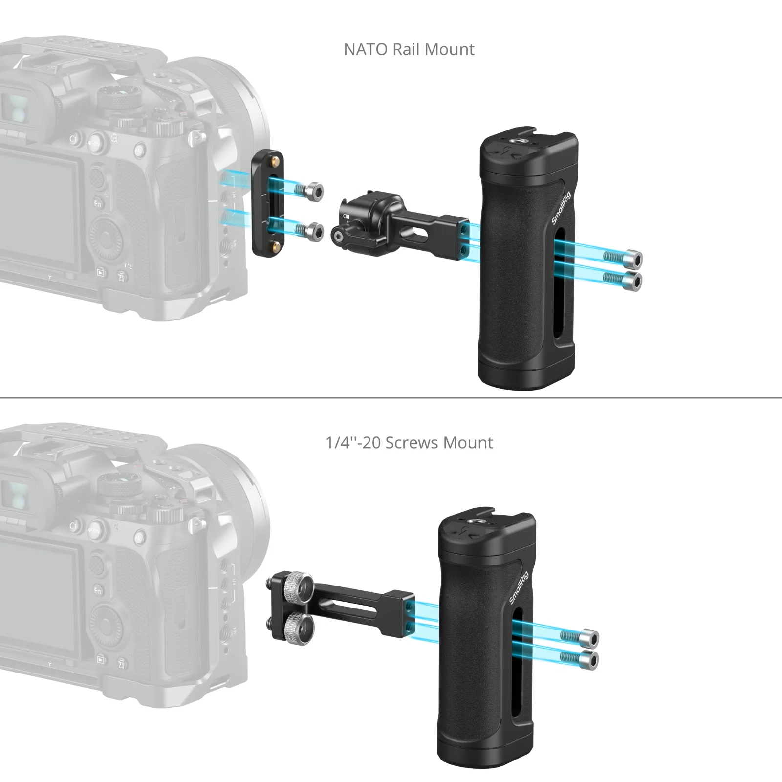 smallrig-軽量ミニサイドハンドルキット-nato-クランプと-nato-レール付き-マジックアーム-マイク-ライト用ユニバーサル-5532