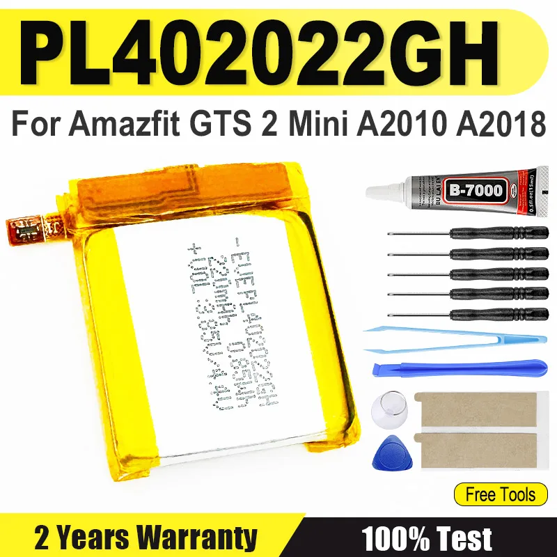 High Quality New Battery PL402022GH For Huami Amazfit GTS2 GTS 2 Mini A2010 A2018 Smart Watch Bateria + Free Tools