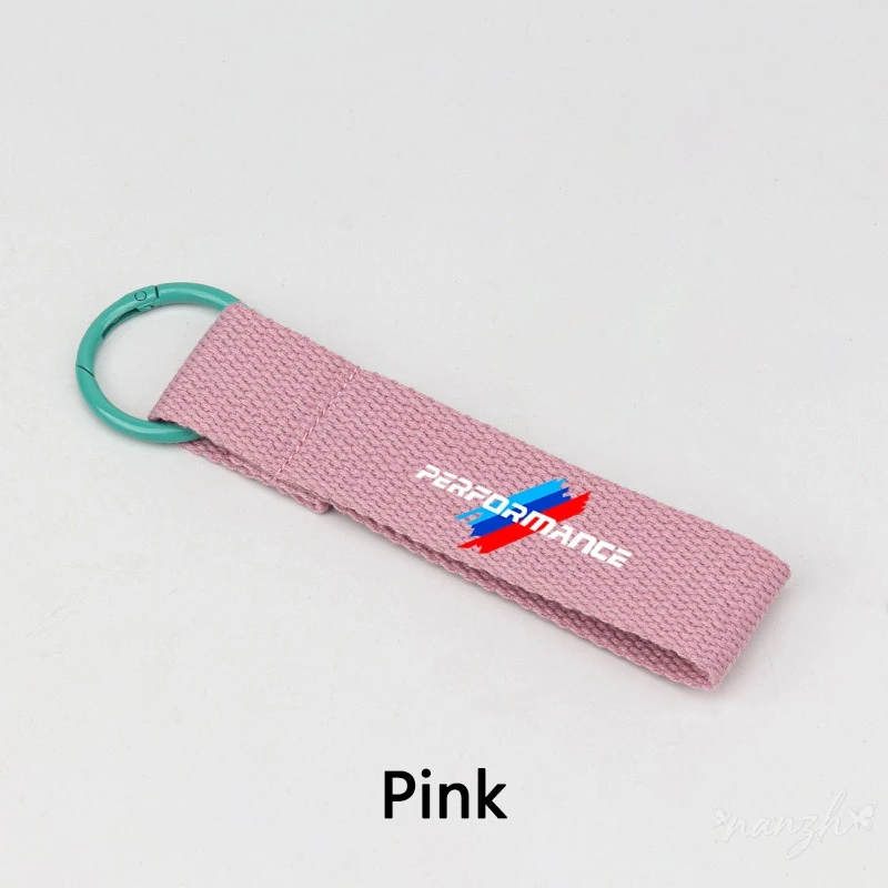 For BMW Performance X1 X3 X4 X5 E46 E90 F20 E60 E39 F10 M1 M2 M3 M5 M6 E87 Canvas Car Keychain Key Rings Lanyard Key Chain