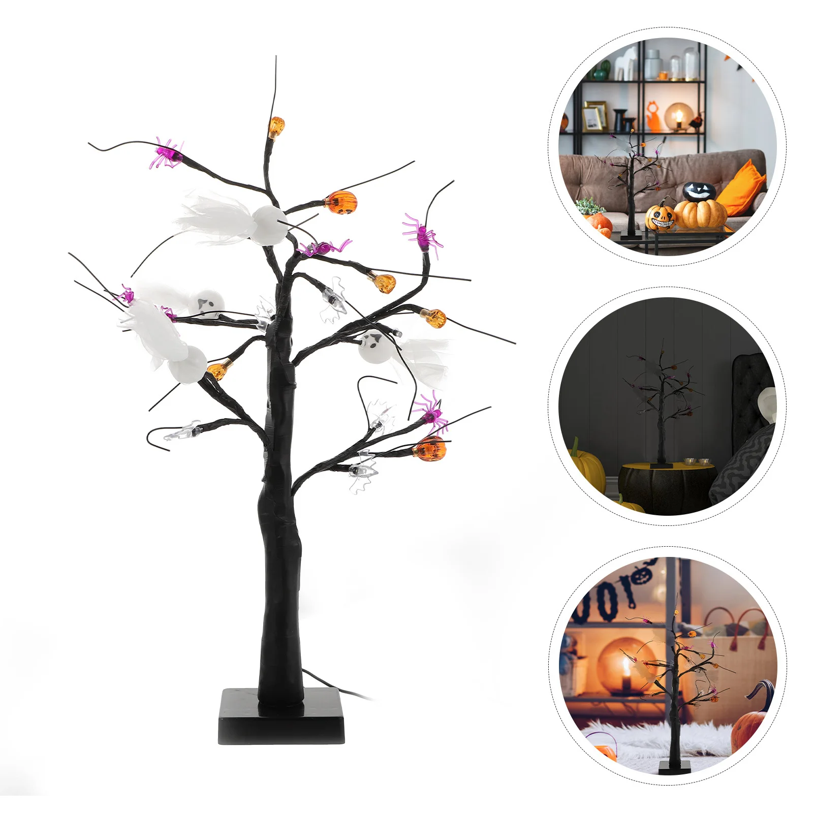 

1Pcs Pumpkin Ghost Tree Light Halloween Night LED Decorative Creative Festival Atmosphere Light Halloween Supply