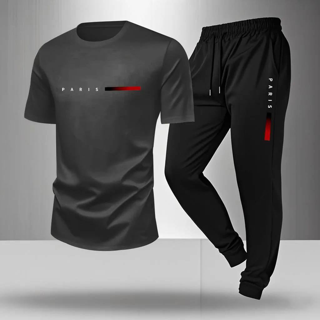 Men's Suit Suit Summer Two-piece Set Lightweight Breathable Fashionable Loose Casual Outdoorwear New Design Cross-border
