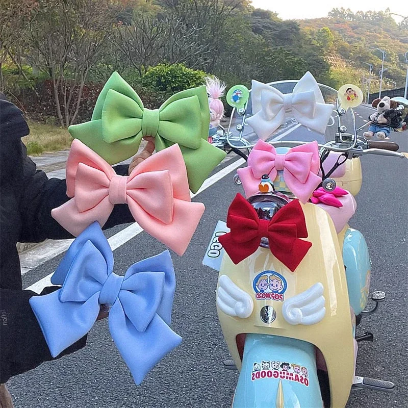 Universal Women's Bow Polyester Ribbon Bow Helmet Decoration Motorcycle Helmet Accessories  Motorcycle Accessories