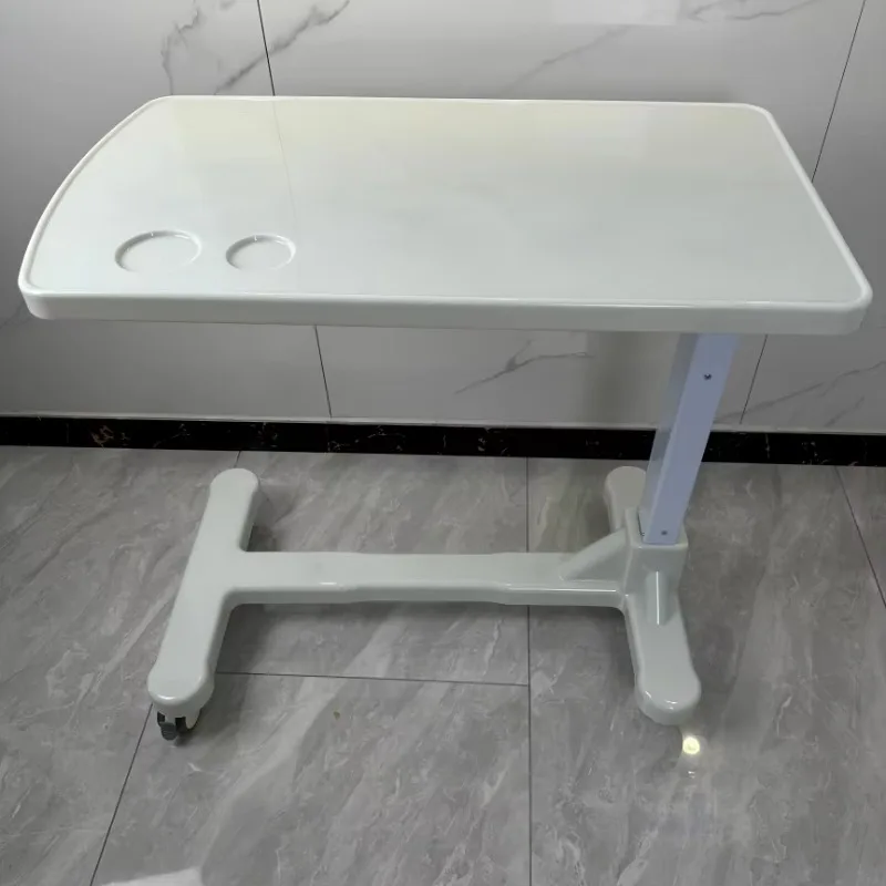 طاولة بجانب السرير طبية قابلة للتعديل مع عجلات للاستخدام في المستشفى #1