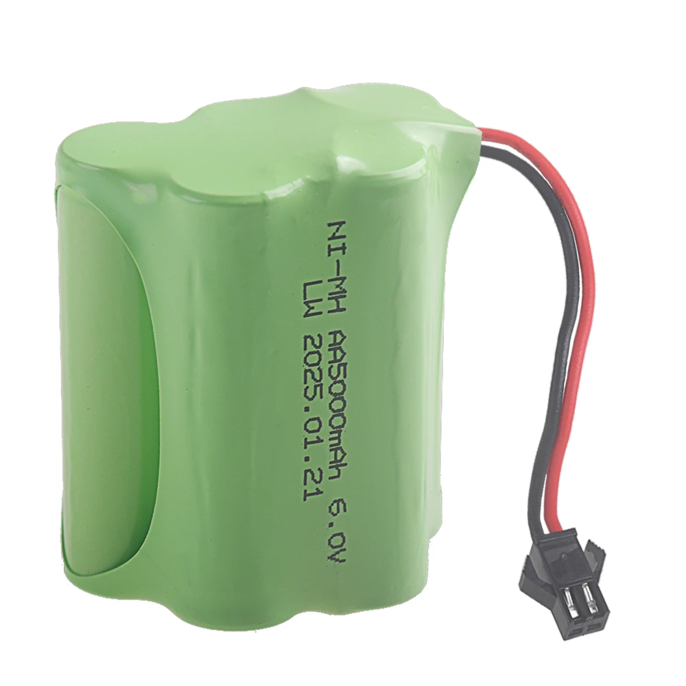 NI-MH 6V 5000mAh Аккумуляторная батарея для радиоуправляемых игрушек Автомобили Грузовики Танки Грузовик Робот-пистолет AA NiMH 6v 700mah Аккумулятор Фото №3