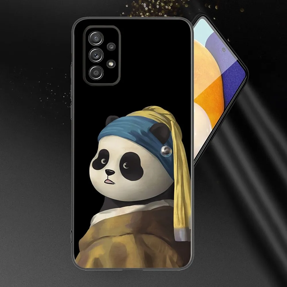 Girl With A Pearl Earring Funny Phone Case For Samsung Galaxy A13,A21s,A22,A31,A32,A52,A53,A71,A80,A91 Soft Black Phone Cover