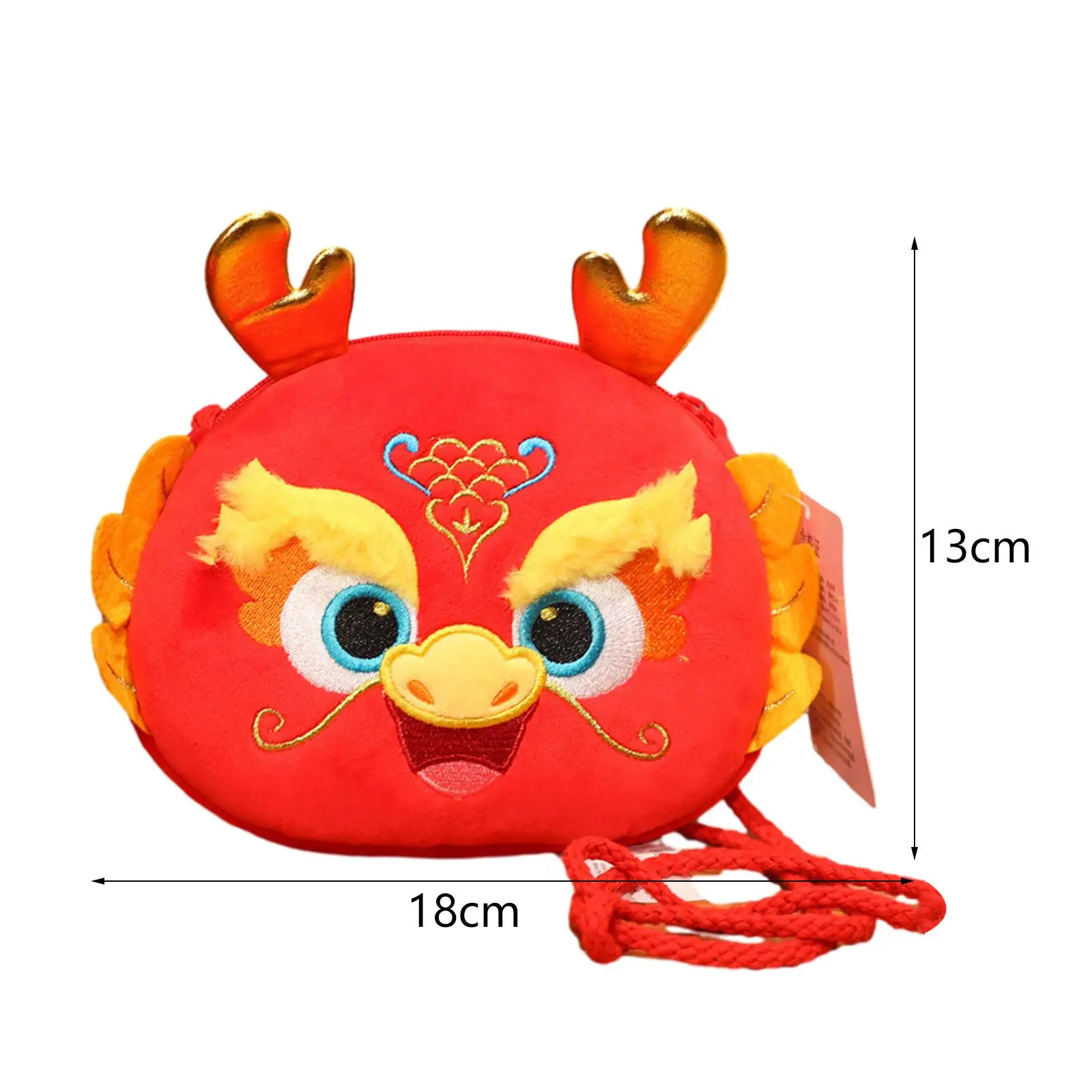 Chinese New Year Crossbody Bag Soft Embroidery Bag for Travel Holiday Dating