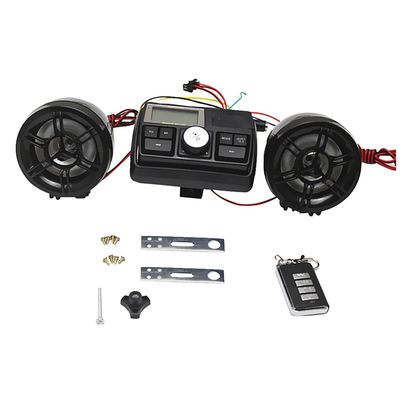 

LCD Bluetooth Hands-Free Motorcycle Audio Kit Support MP3 Music From USB Or SD/TF Card