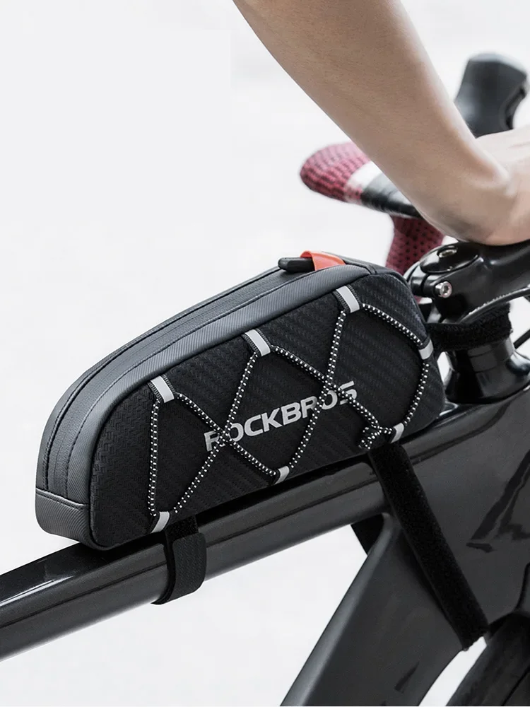 AliExpress ROCKBROS Bike Bag Waterproof Reflective Front Top Frame Tube Bag Ultralight Bicycle Bag Cycling Bag Touring Riding Gear