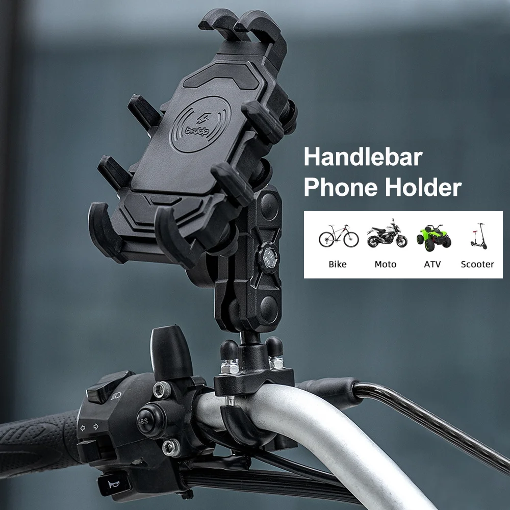 Motorcycle Phone Mount With Vibration Dampener Bike Handlebar Holder Anti-Shake Holds Fit 4.7\'\'-7.1\'\' Smart phone Cell Phones