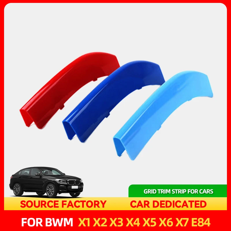 

Стайлинговые молдинги, 3 шт., накладка на решетку автомобиля для BMW X1 X2 X3 X4 X5 X6 X7 E84 F48 F49 F39 E83 F25 G01 F26 G02 E70 F15 E53 G0