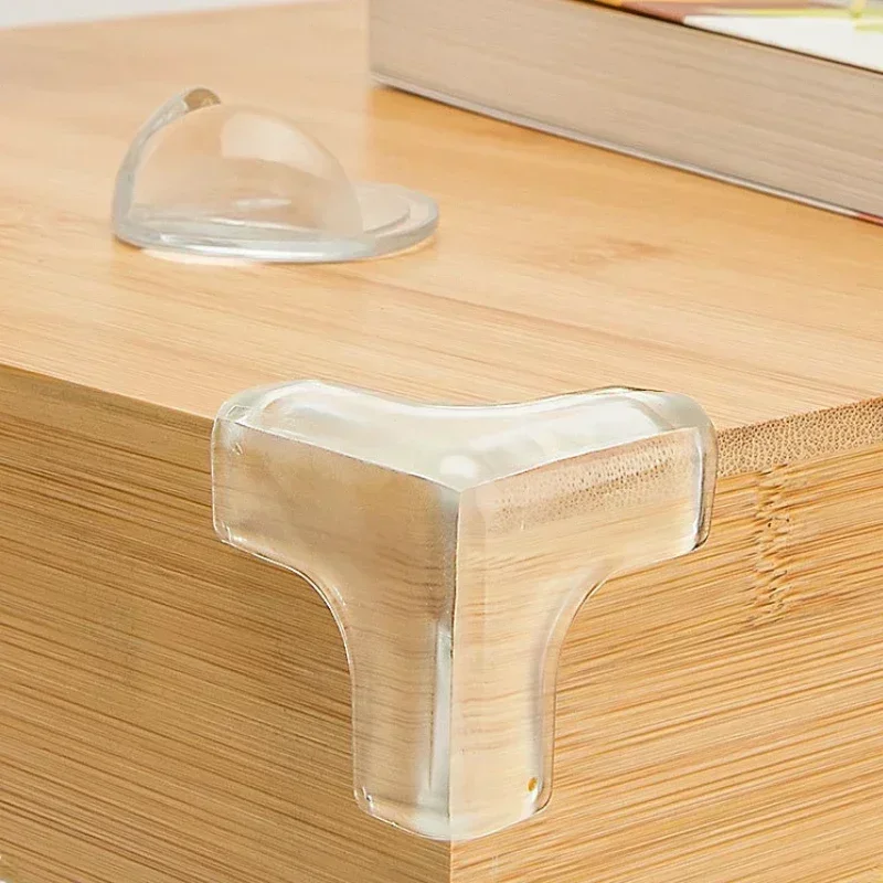 Silicone Table Corner Protector, Furniture Edge Protection Cover, Transparent, Anti Collision, Kitchen Cabinet