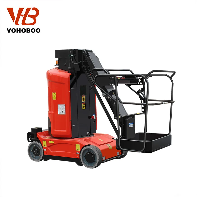 200kg Self-propelled Vertical Mast With Jib  Indoor Outdoor  Telescopic Toucan Mast Boom Lift