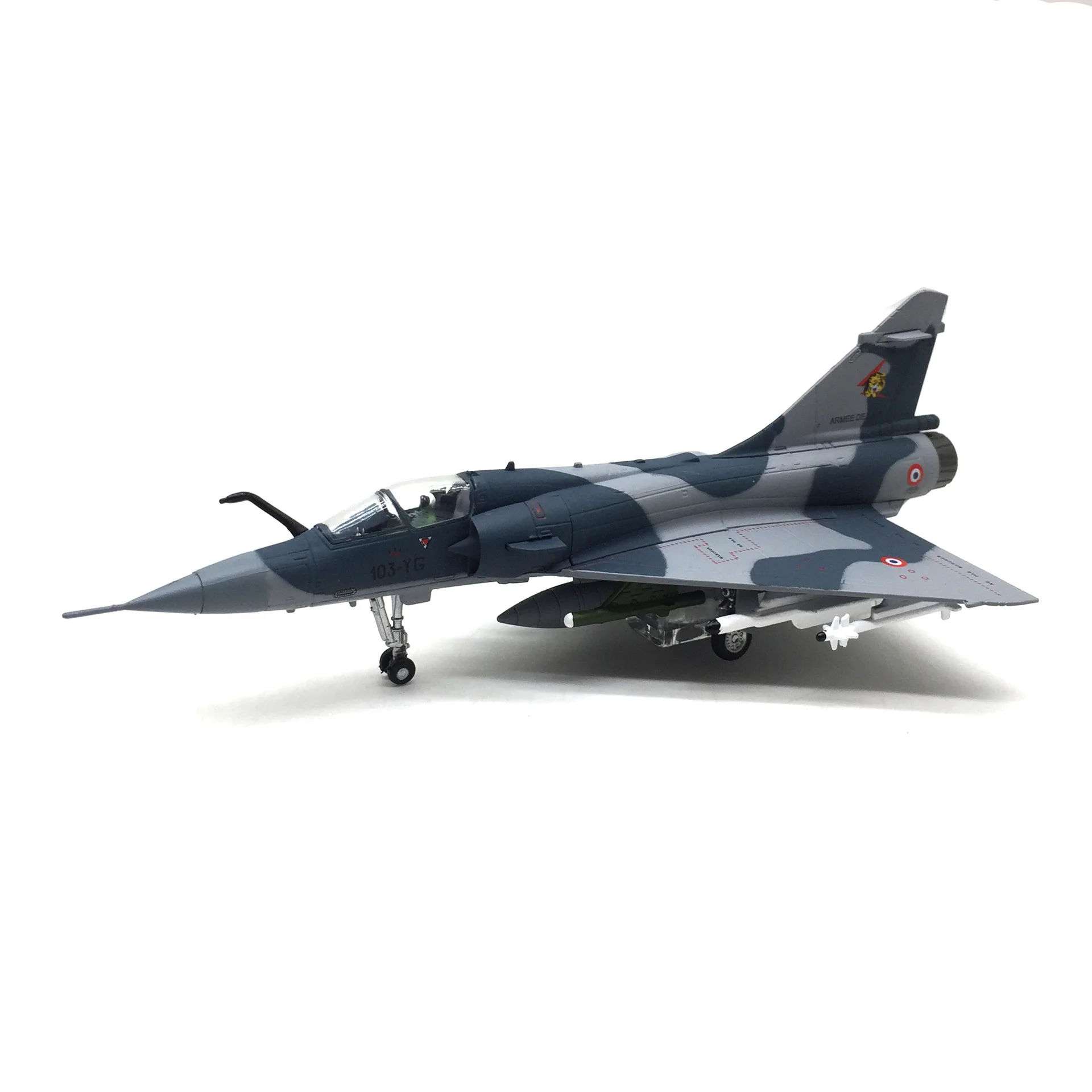 1:100 French Mirage 2000 Fighter Mirage2000D Two-seater 635 Aircraft Model Collectible Ornament