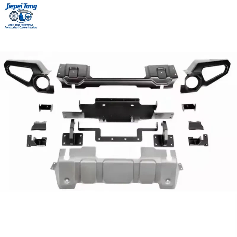 

Подходит для Jeep Wrangler JL 2018+ Gladiator JT 4x4, аксессуары для внедорожников, стальной передний бампер RR.