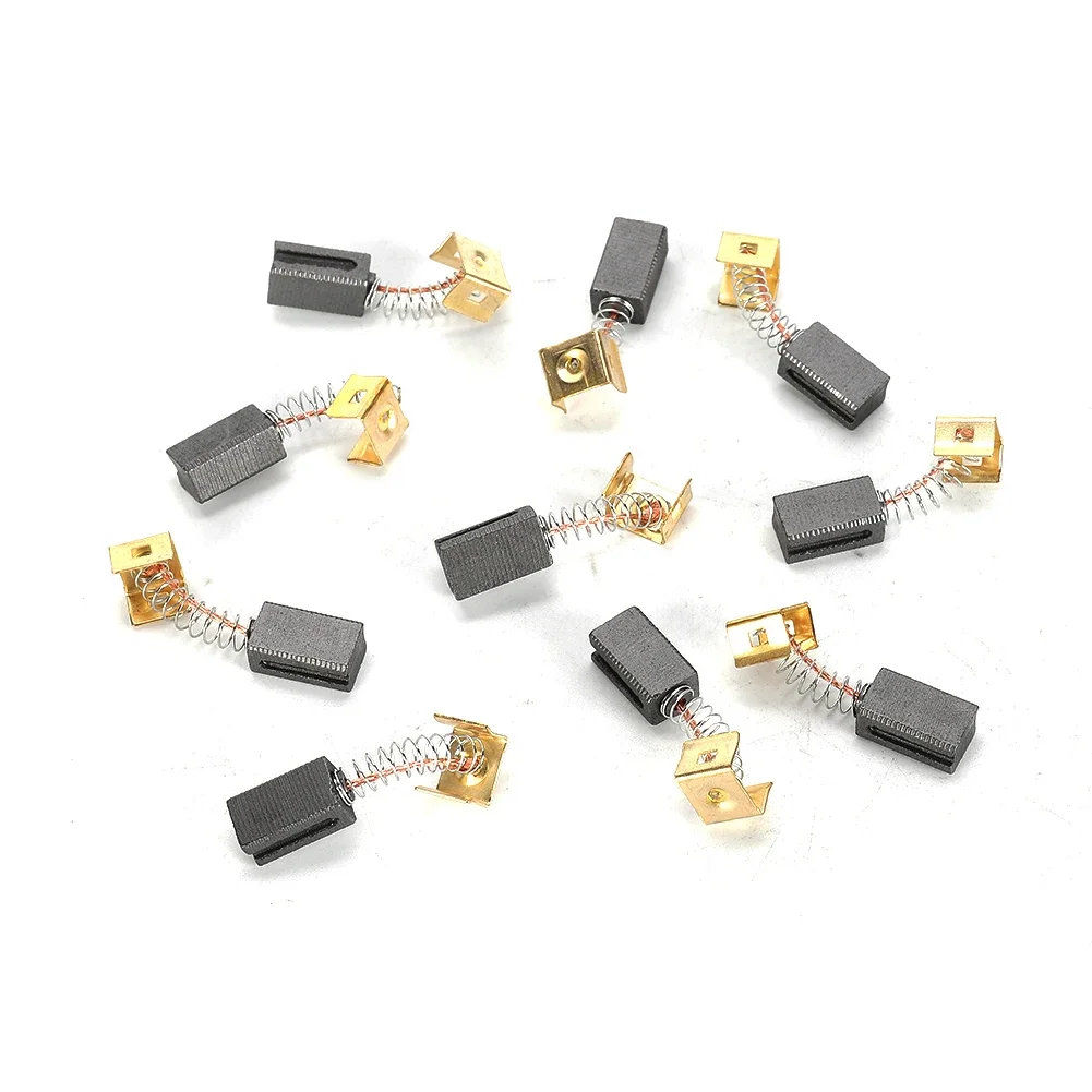 10pcs Carbon Brushes 6.4x7.9x12.5mm For Black Decker CD105 CD110 CD115 KG900 Angle Grinders Accessories Power Tool Parts