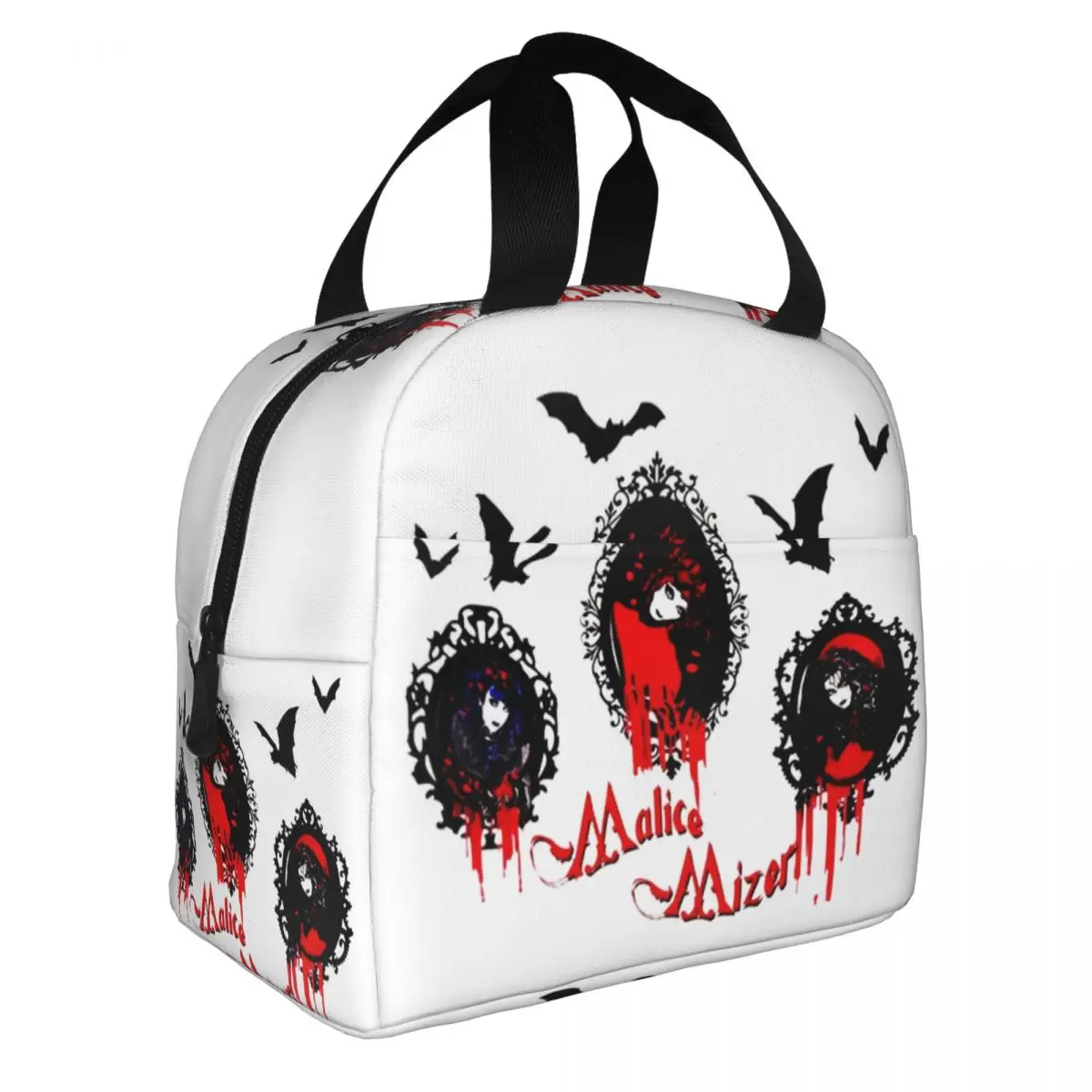 Custom Malice Mizer Visual Kei Japanese Rock Band Gothic Insulated Lunch Tote Bag Women Resuable Thermal Cooler Food Lunch Box