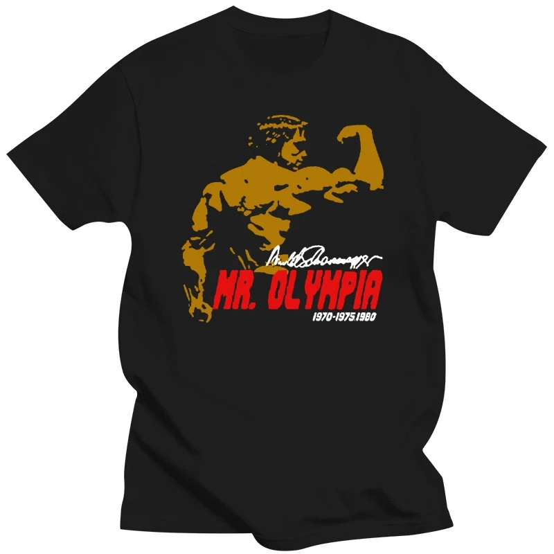 Arnold Schwarzenegger Mr. Olimpia Body Building Men's Black Tops Tee T Shirt Size S-3XL Confortable Tops T-Shirt