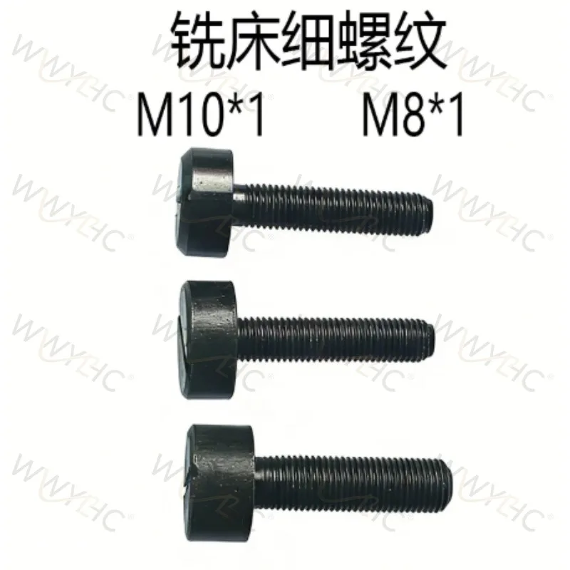 10Pcs M8x1 M10x1 Fine Thread Screws Guide Rail Bevel Inlay Screws Milling Machine Accessories