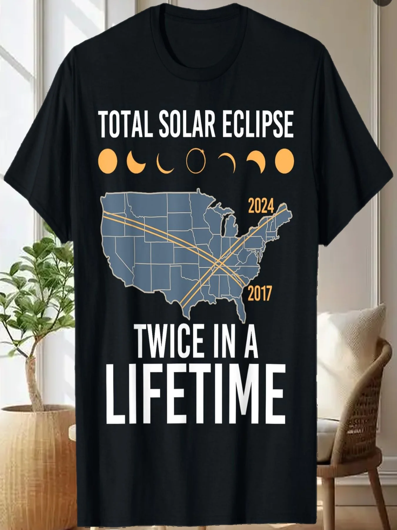 

Twice In A Lifetime Solar Eclipse Shirt 2024 Total Eclipse T-Shirt