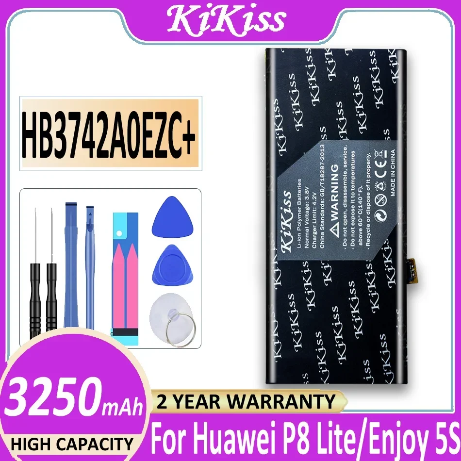 

KiKiss 3250mAh HB3742A0EZC+ Battery for Huawei Ascend P8 Lite GR3 2016 TAG-L21 L22 L23 L01 L03 L13 ALE-L21 ALE-L23