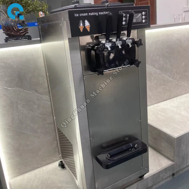 Машины для мягкого мороженого, три вкуса, 100, холодильное оборудование для мороженого/ч, умная панель, ресторан, магазин десертов