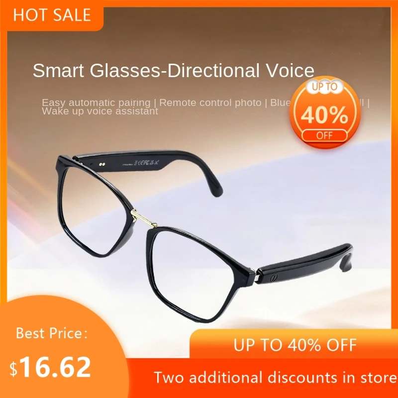 Cross-border Smart Polarized Anti-UV Bluetooth Glasses With Anti-blue Light Interchangeable Lenses For Music Listening And Calls