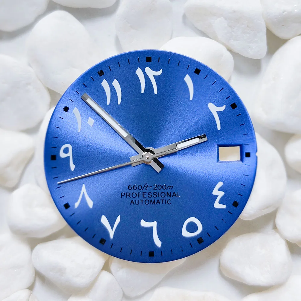 Hoogwaardige aanpasbare Arabische wijzerplaat 28,5 mm wijzerplaat NH35/NH36 wijzerplaat NH35/NH36 uurwerk horlogeaccessoires