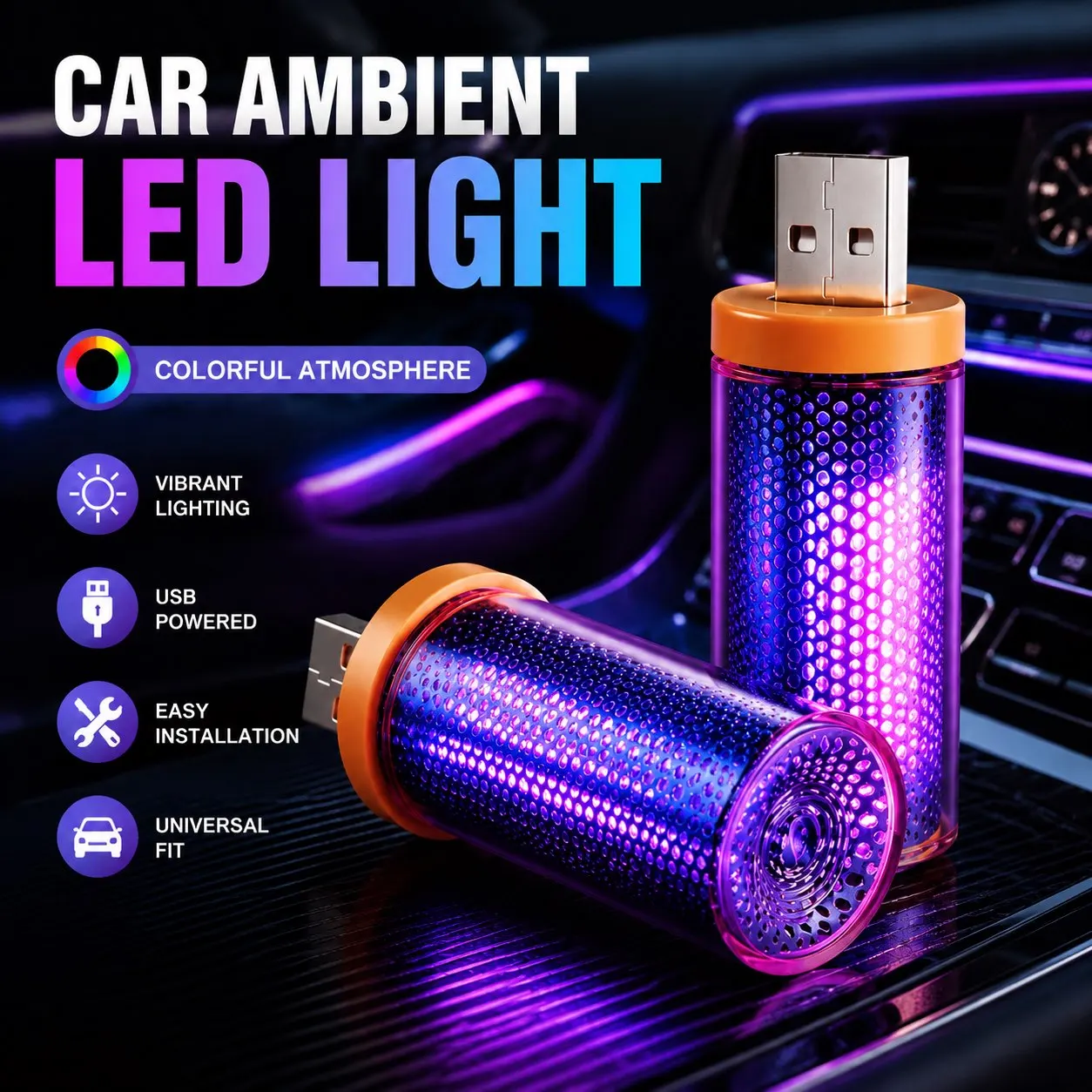 Touch Glass Bottle Night Light USB Desktop Atmosphere Light Color Changing Light For Bedroom for Car Home Room PC Decoration