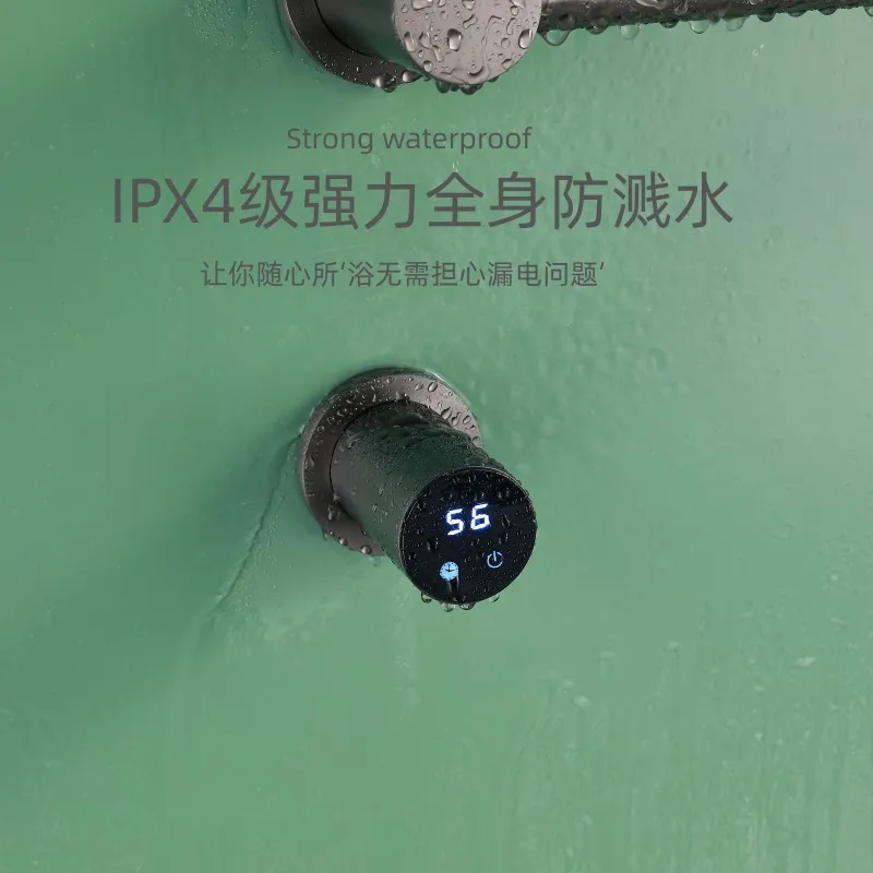 Concealed Towel Warmer Rack Minimalist Intelligent Heating Bath Towel Rack Digital Display Timing Constant Temperature Embedded