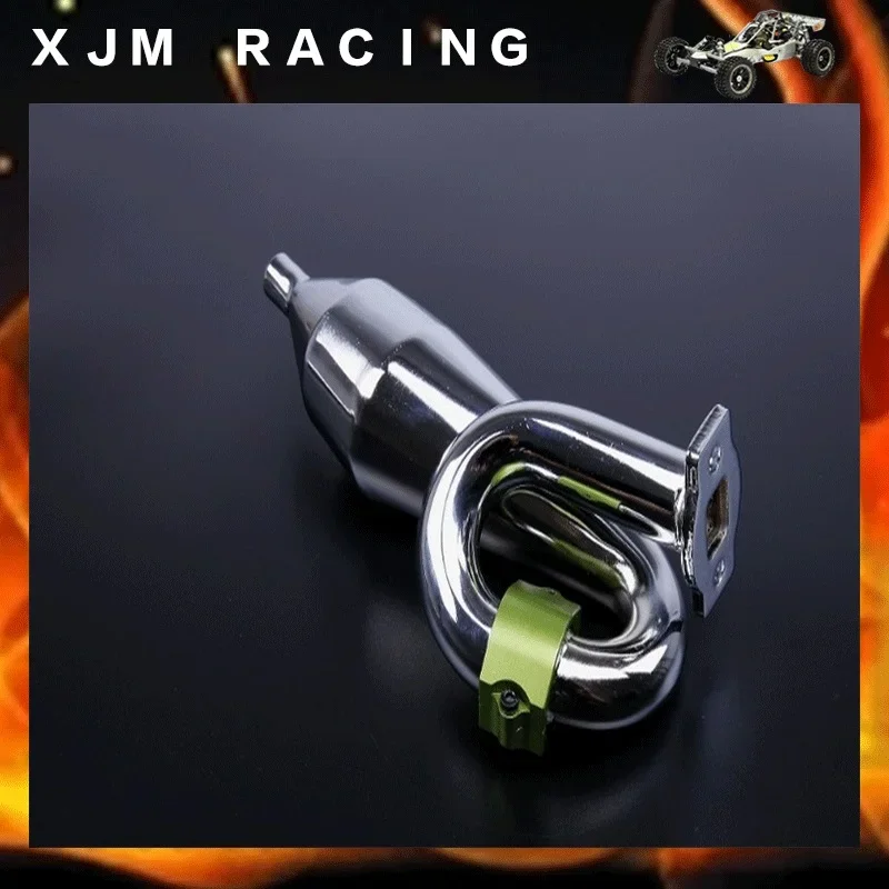 Braçadeira de metal cnc para carro rc 1/5, tubo de escape para peças de caminhão hpi baja 5b 5t 5sc rovan kingmotor rofun