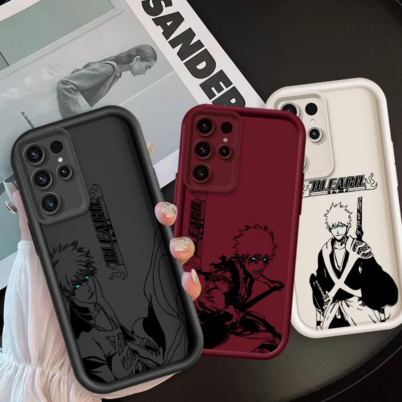 

BLEACH Japanese Anime Cool For Samsung Note 20 S24 S23 S22 S21 S20 Ultra Plus FE A25 A23 A22 A15 A31 5G Eye Ladder Cover