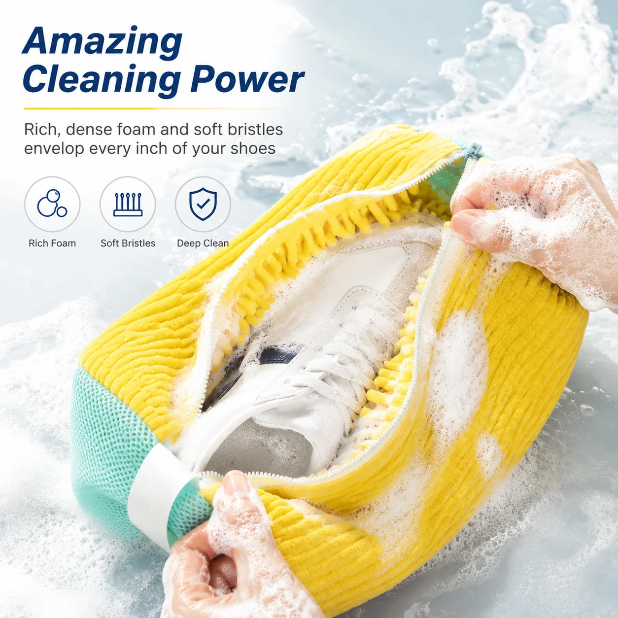 Shoe Washing Machine Bag Laundry Shoe Bag for Washer and Dryer Reusable Shoe Cleaning Bag for Sneakers Tennis Shoes 1PCS view 2